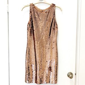 Rose gold flip sequin BB Dakota Dress